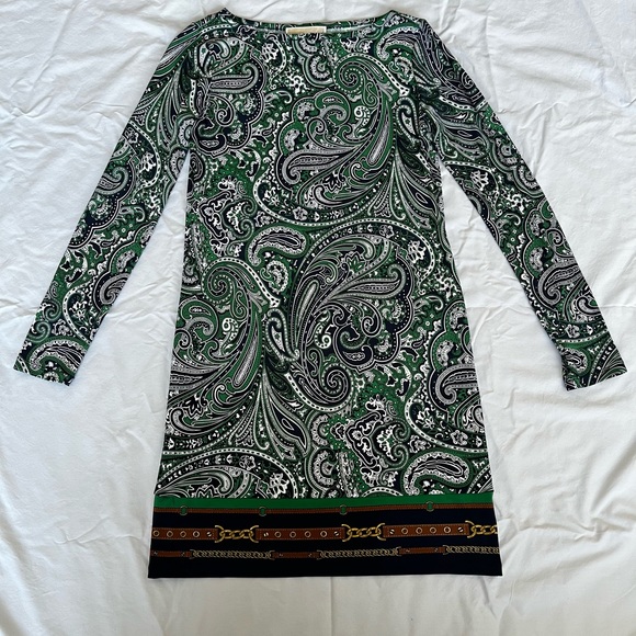 Michael Kors Green Paisley Dress - Picture 1 of 3